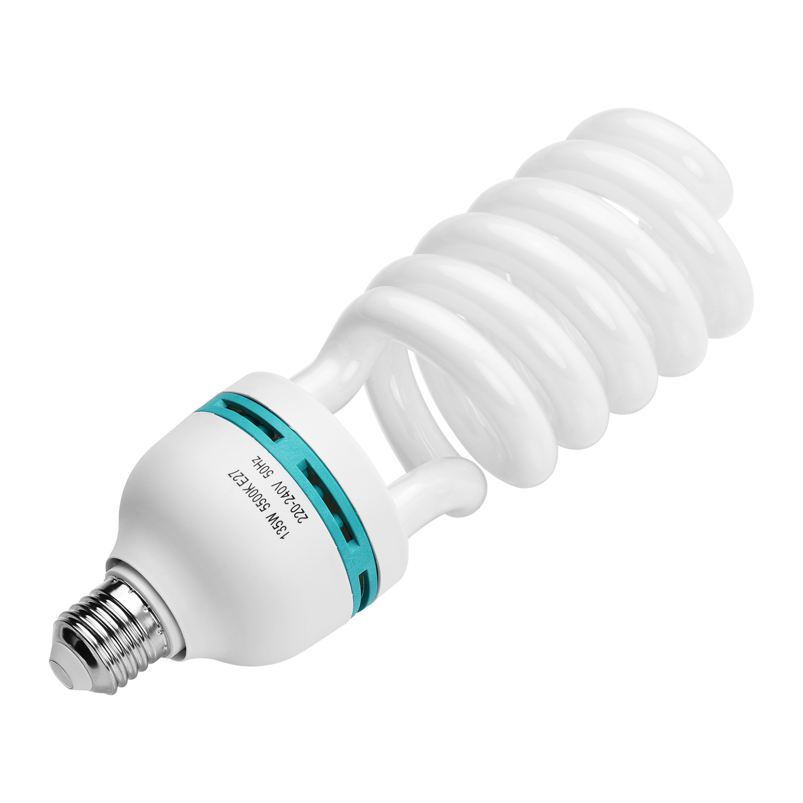 Andoer Bóng Đèn Huỳnh Quang Xoắn Ốc, Ổ Cắm CRI90 E27 Ánh Sáng Ban Ngày 135W 5500K, Tiết Kiệm Năng Lượng Để Chiếu Sáng Video Chụp Ảnh Studio