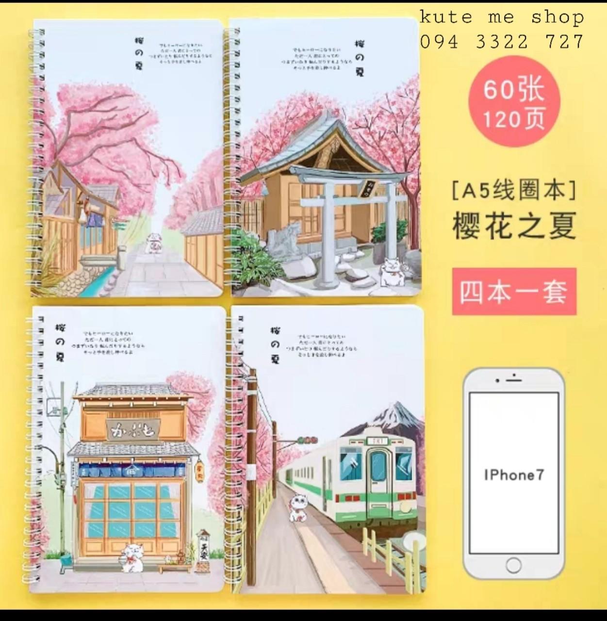 Sổ tay A5 bìa màu đẹp (60 trang)