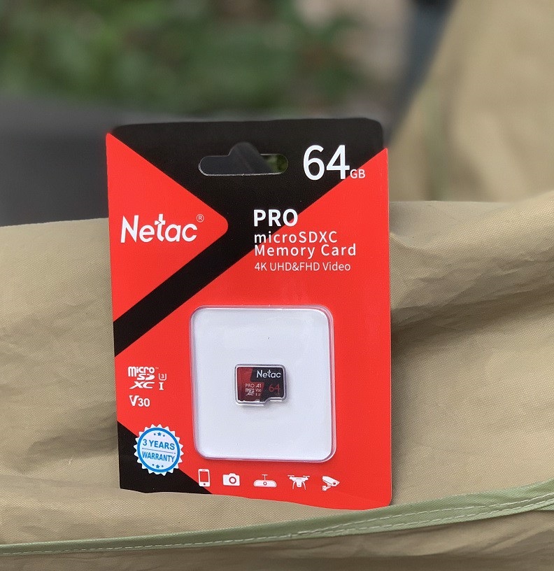 Thẻ nhớ MicroSD 64Gb Netac U3 Pro 108Mb/s