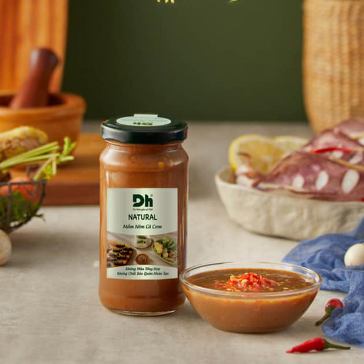 Mắm nêm cá cơm Dh Foods, hũ 240gr