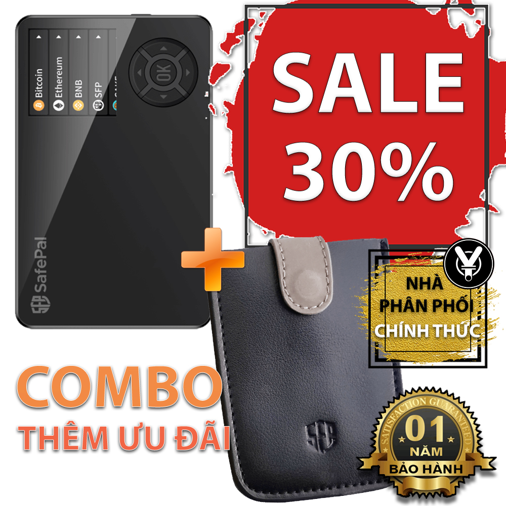 Combo Ví Lạnh SafePal S1 + Bao Da - Chính Hãng Phân Phối