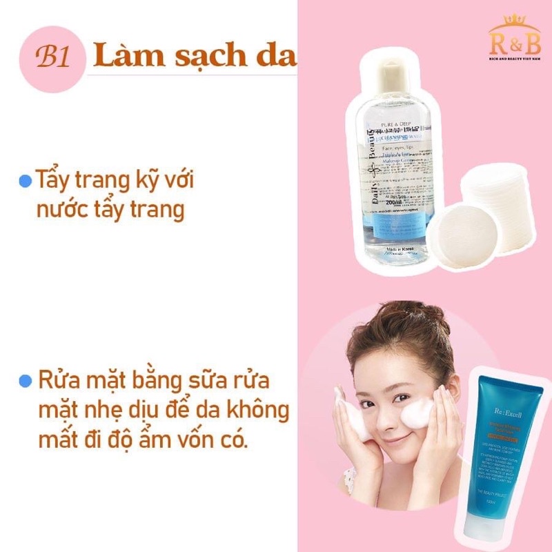 [Tặng mặt nạ nhau thai cừu] Bộ Ba Sản Phẩm Làm Sạch Da