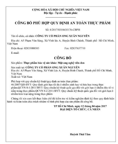 MẬT ONG NGHỆ VIÊN ĐEN 100%