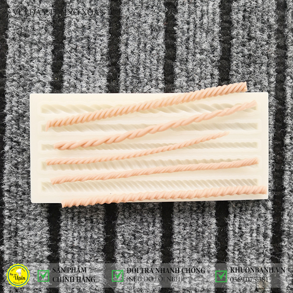Khuôn silicon vỉ 4 dây thừng xoắn