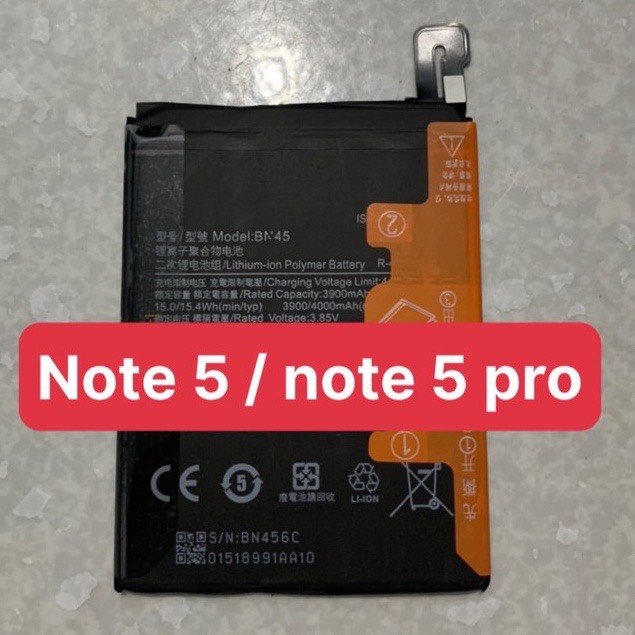 Pin zin loại 1 điện thoại xiaomi BN45 / pin Redmi note 5 / note 5 pro / pin zin 4000mAh chung nhau