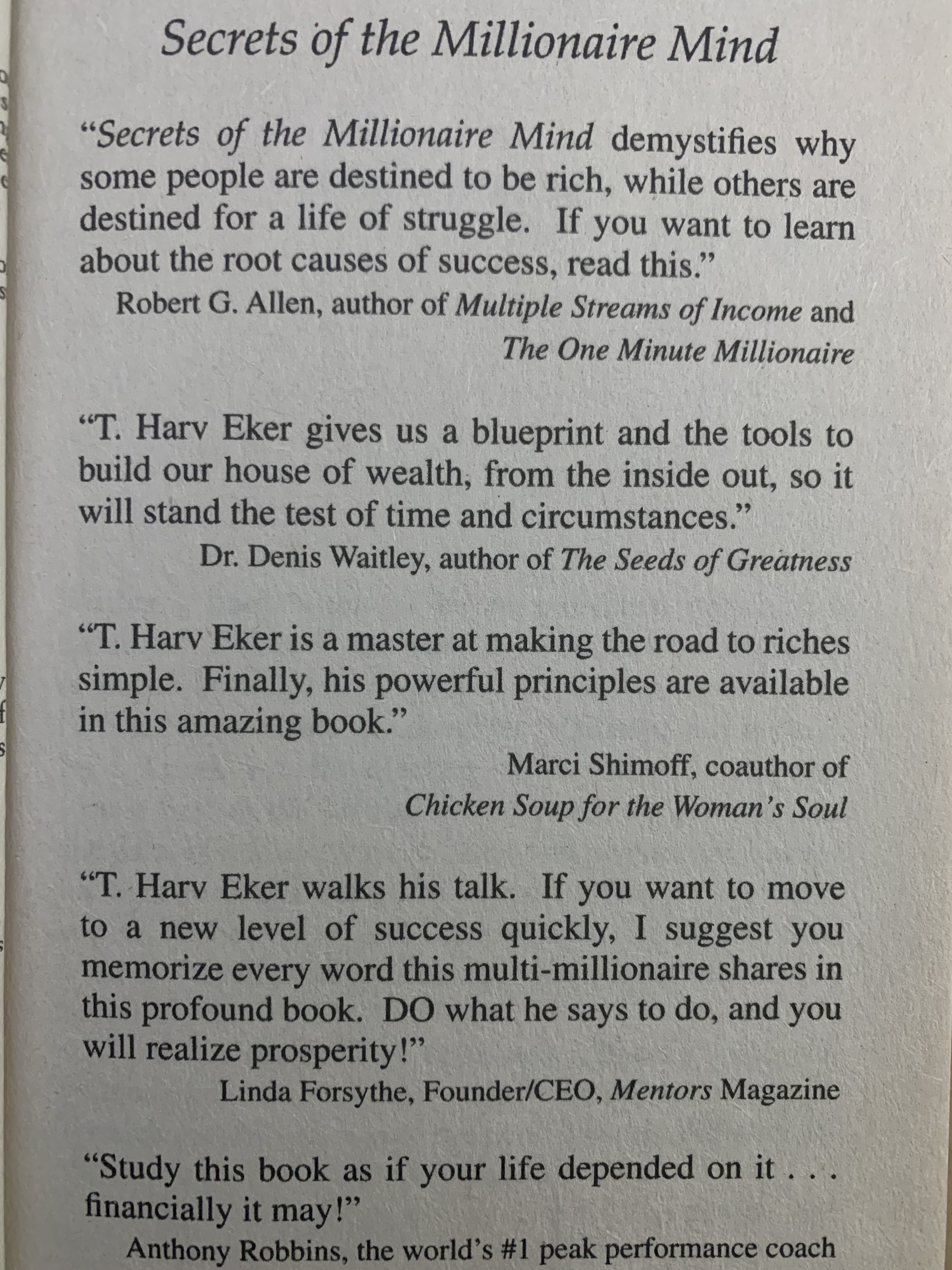 Sách Ngoại Văn - Secrets of the Millionaire Mind