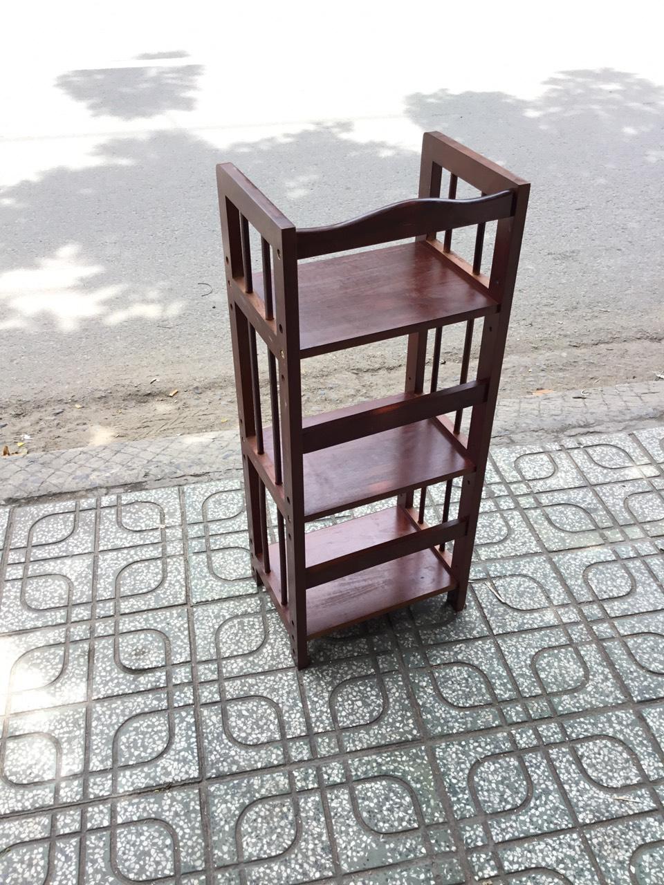 [HCM]kệ sách gỗ 3 tầng ngang 40 Nâu