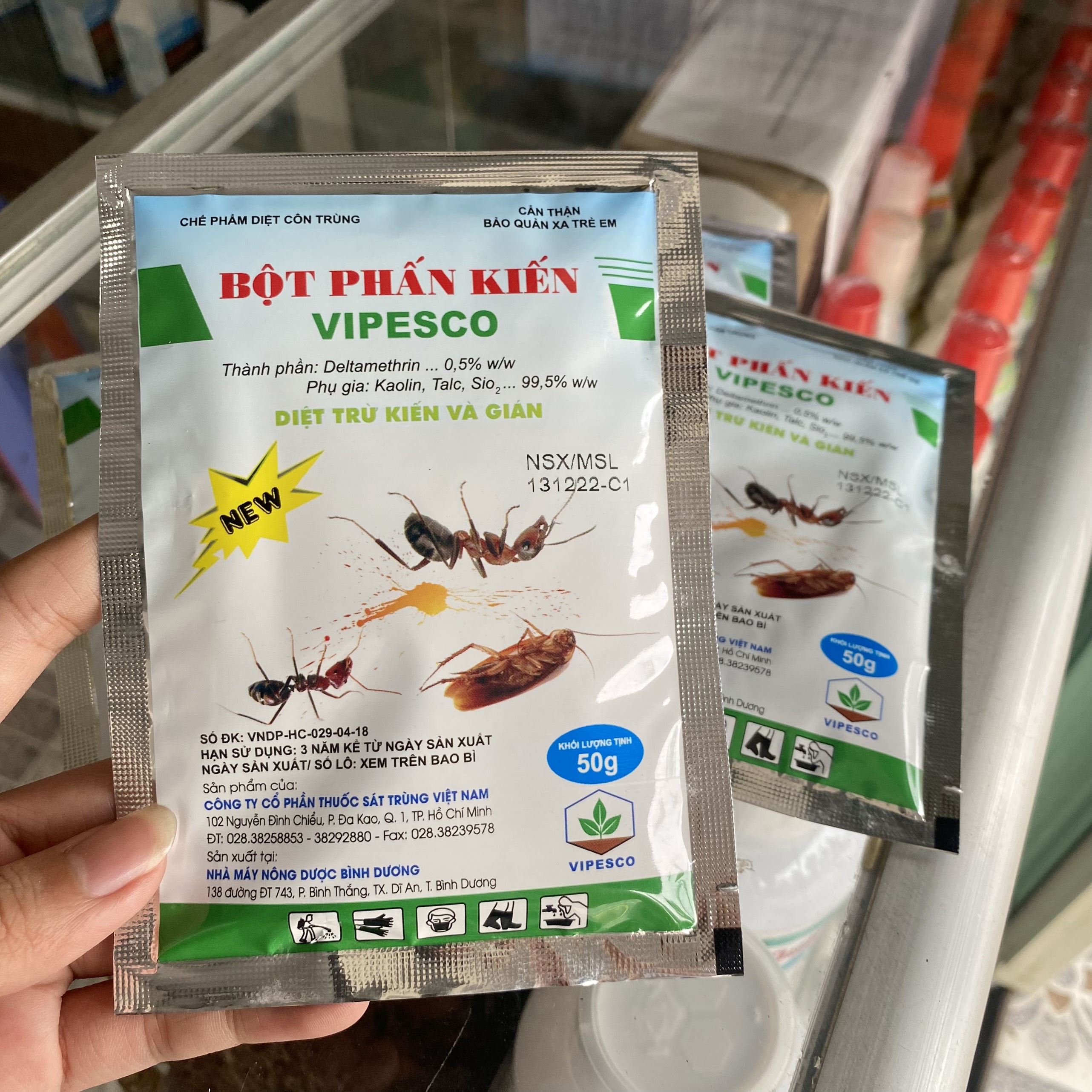 Bột phấn diệt Kiến - Gián VIPESCO gói 50G