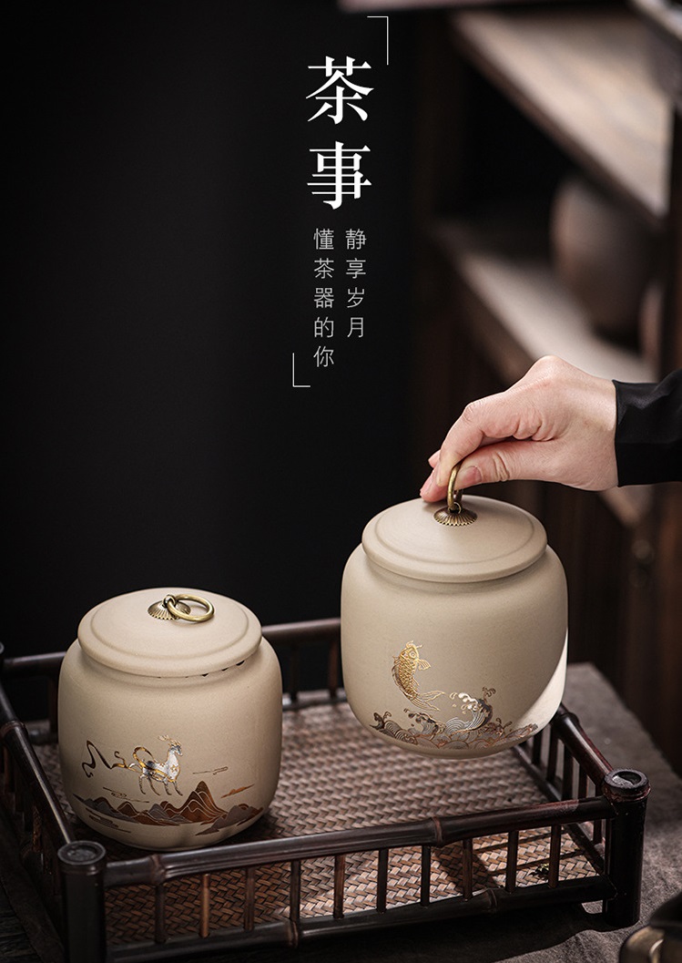 Hũ, Bình đựng trà bằng gốm Định Châu (cỡ lớn, rất khít)