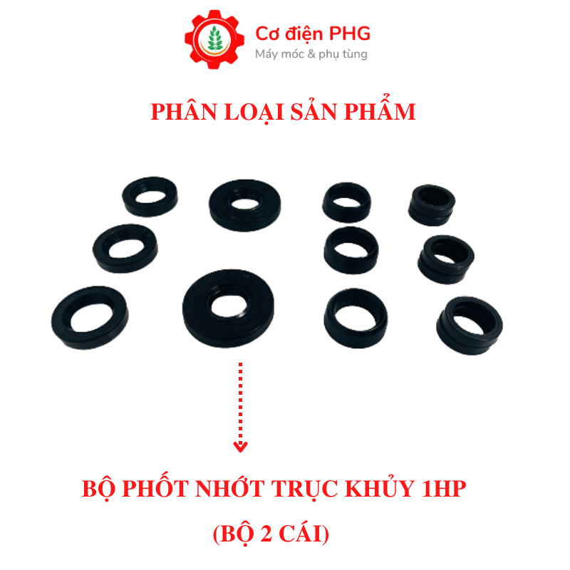 Bộ phốt nước, phốt nhớt chuyên dùng cho đầu xịt rửa xe, đầu bơm áp lực 1HP & 2HP