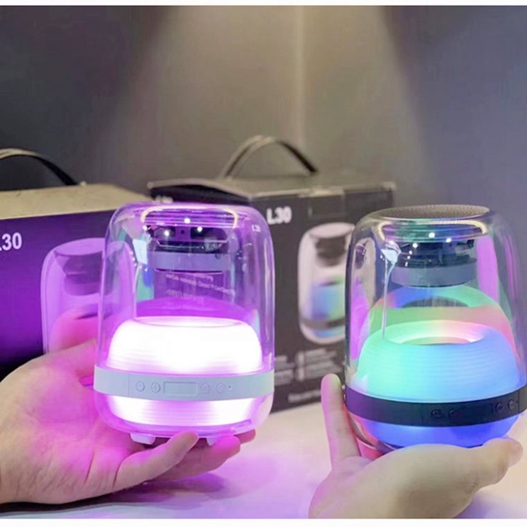 Loa bluetooth đèn LED L30 Loa Bluetooth L30, Loa Bluetooth Mini Có Đèn LED Loa Bluetooth Đèn Led L30 Âm Bass Siêu Ấm