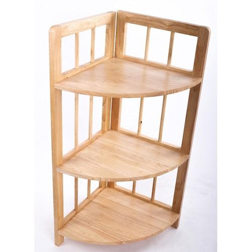kệ góc 3 tầng bằng gỗ tự nhiên