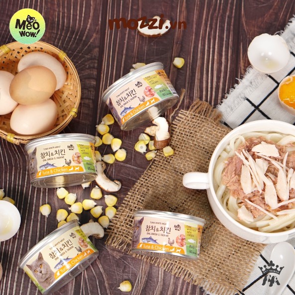 Pate for Cats White Tuna Meat Meowow Can 80Gr
