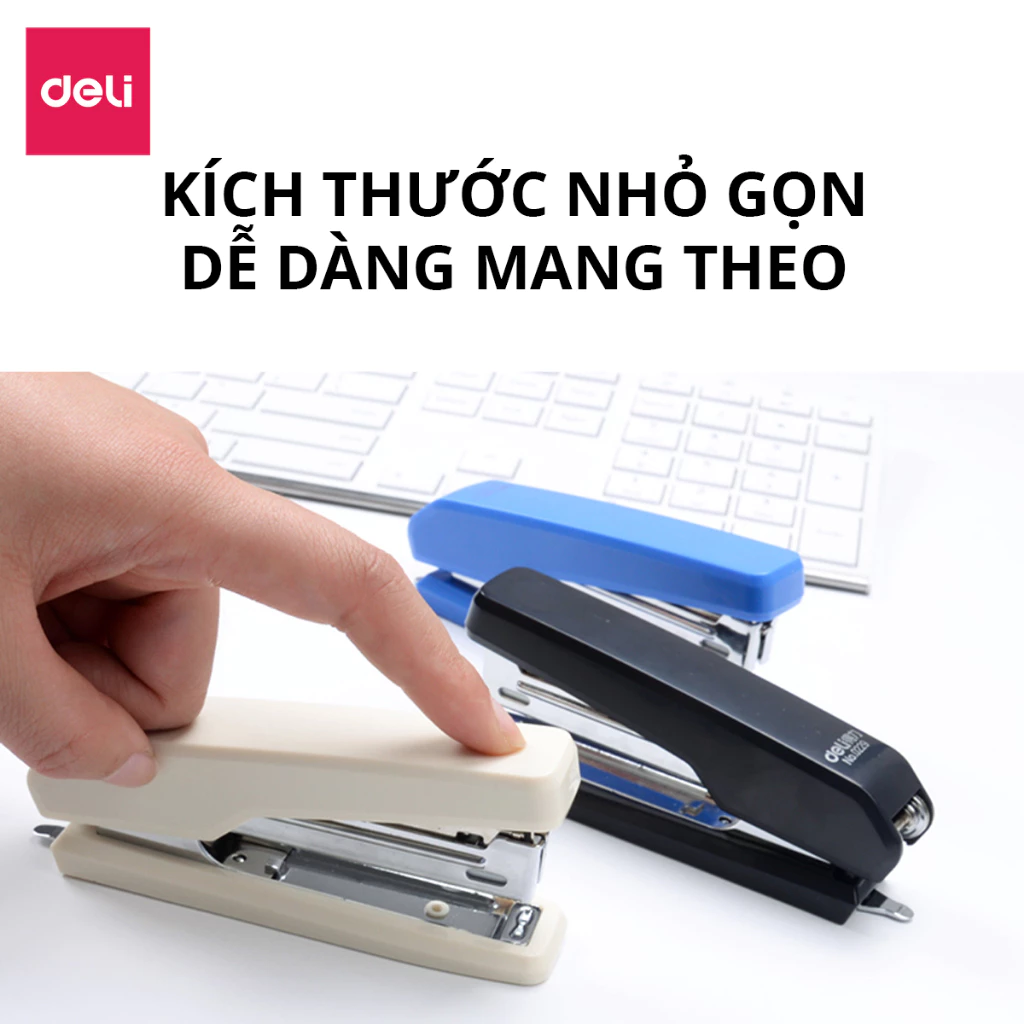 Dập Ghim Số 10 Deli E0229 - Chất Liệu Kim Loại Bọc Nhựa Chắc Chắn, Bền Đẹp, An Toàn, Dễ Sử Dụng