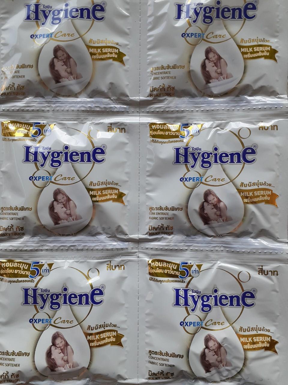 [HCM] Combo 10 dây (120 gói) nước xả Hygiene Thái Lan-Dây 12 gói x 20ml- Màu Trắng