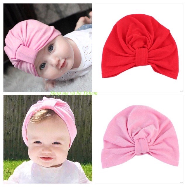 Mũ turban dễ thương cho bé(0-10 tháng)