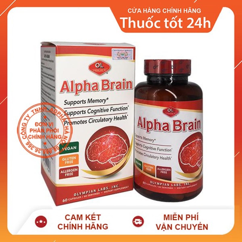 Alpha Brain – Viên uống bổ não hỗ trợ tuần hoàn não nhập khẩu