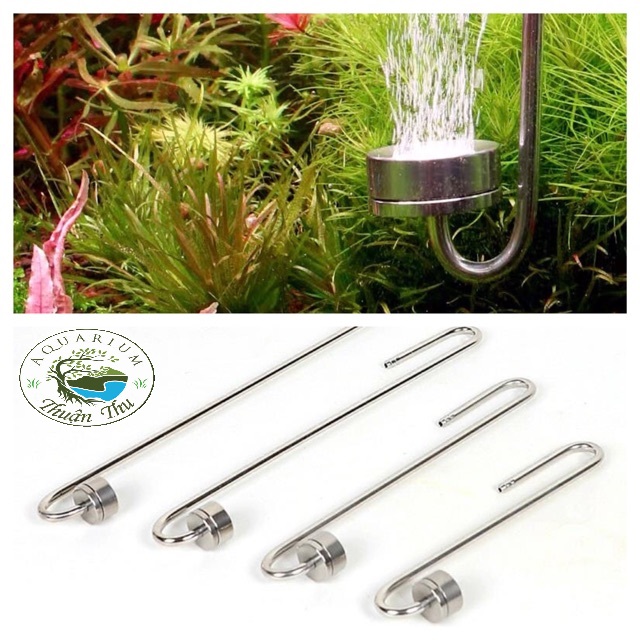 Cốc sủi co2 inox mufan treo 25cm 30cm 35cm 40cm chính hãng