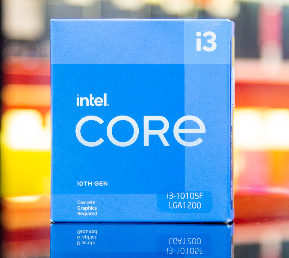 CPU Intel Core i3-10105F (3.7GHz turbo 4.4Ghz | 4 Nhân 8 Luồng | 6MB Cache | LGA 1200) - Chính hãng ( BH 36T )