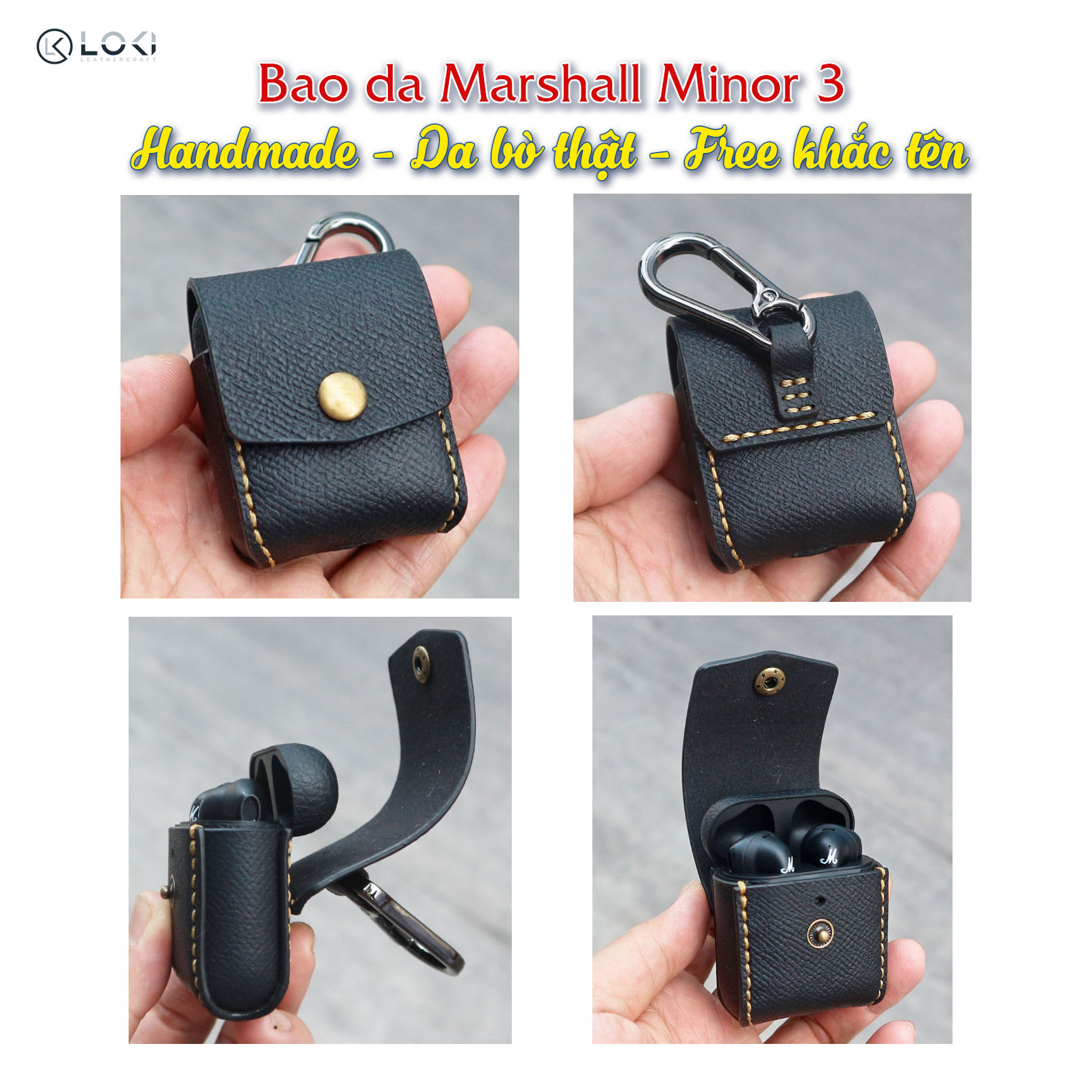 Bao da tai nghe Marshall Minor 3 - Manory Leather