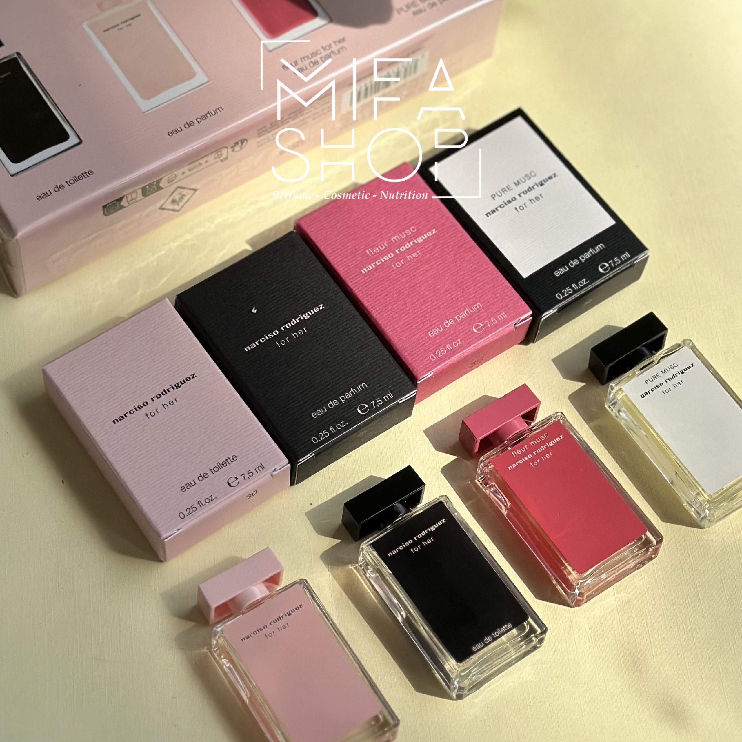 Bộ Nước Hoa Narciso Rodriguez For Her Mini 7.5ml x 4