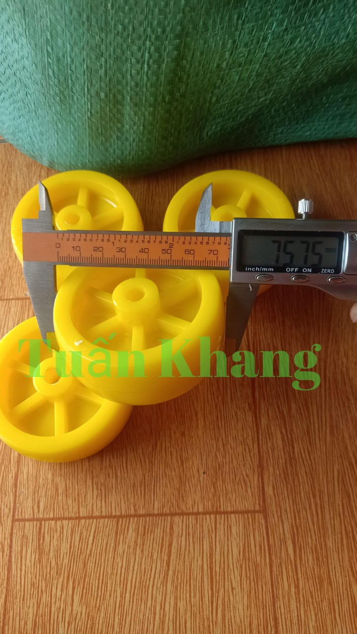 Bánh xe đẩy nhựa đường kính 75mm