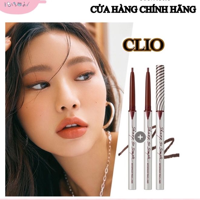 Bút viền mắt chống nước cli o sharp so simple waterproof pencil liner 0.14g