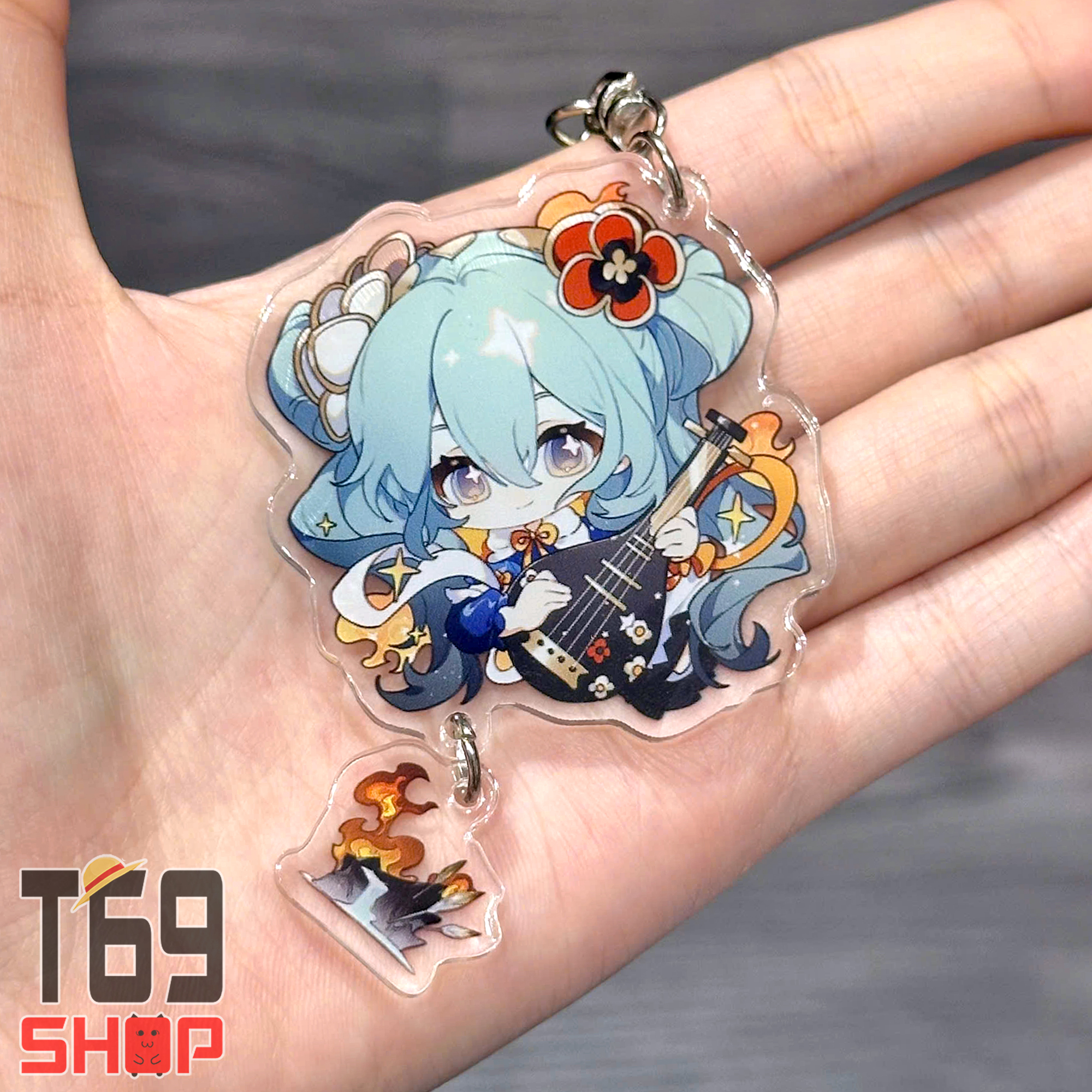 [8 mẫu] Móc khóa mica Hatsune Miku - Cute ver 1 (Loại cao cấp - Hình in ép giữa 2 mặt mica) [T69 Shop]