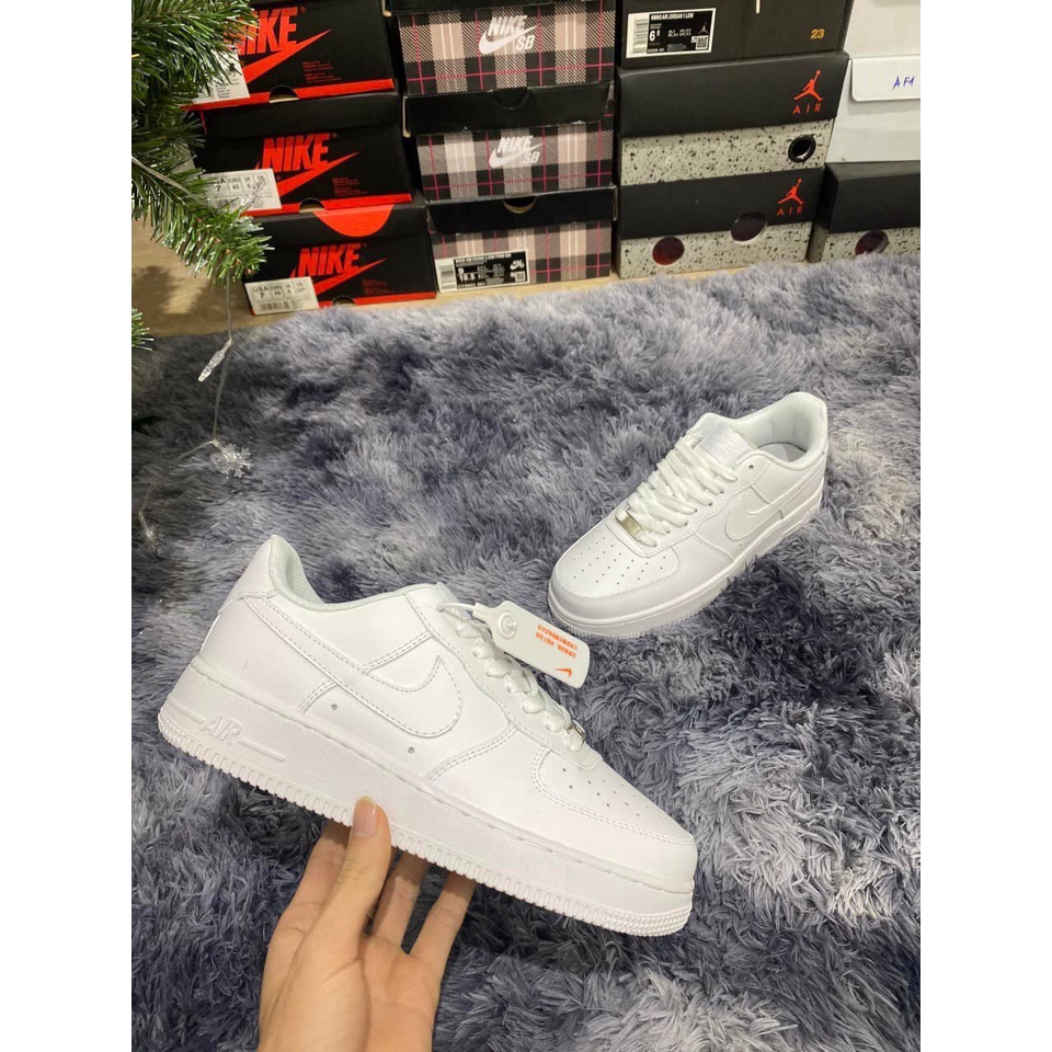 Giày 𝗔𝗙𝟭 𝗡𝗜𝗞𝗘_Trắng Nam Nữ, Giày 𝗡𝗜𝗞𝗘_Air Force 1 All White Full Box