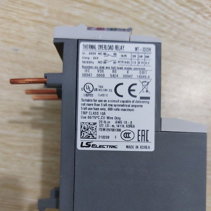[HÀNG CHÍNH HÃNG] Rơ le nhiệt LS MT-32/3H