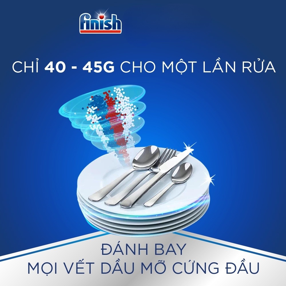Bột rửa bát Finish 2.5kg nhập khẩu chính hãng