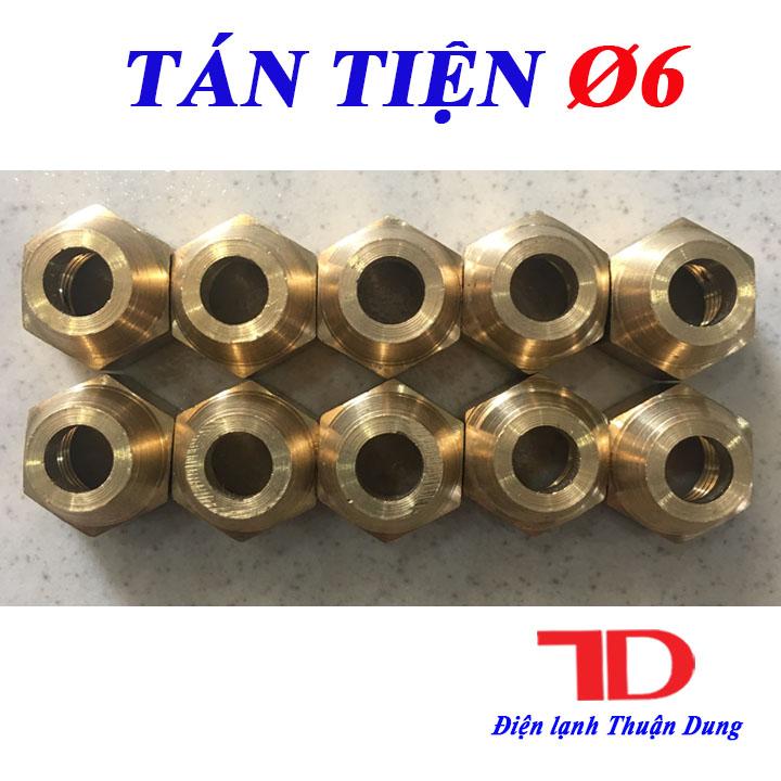 Combo 10 tán ống đồng, tán tiện phi 6 loại tốt