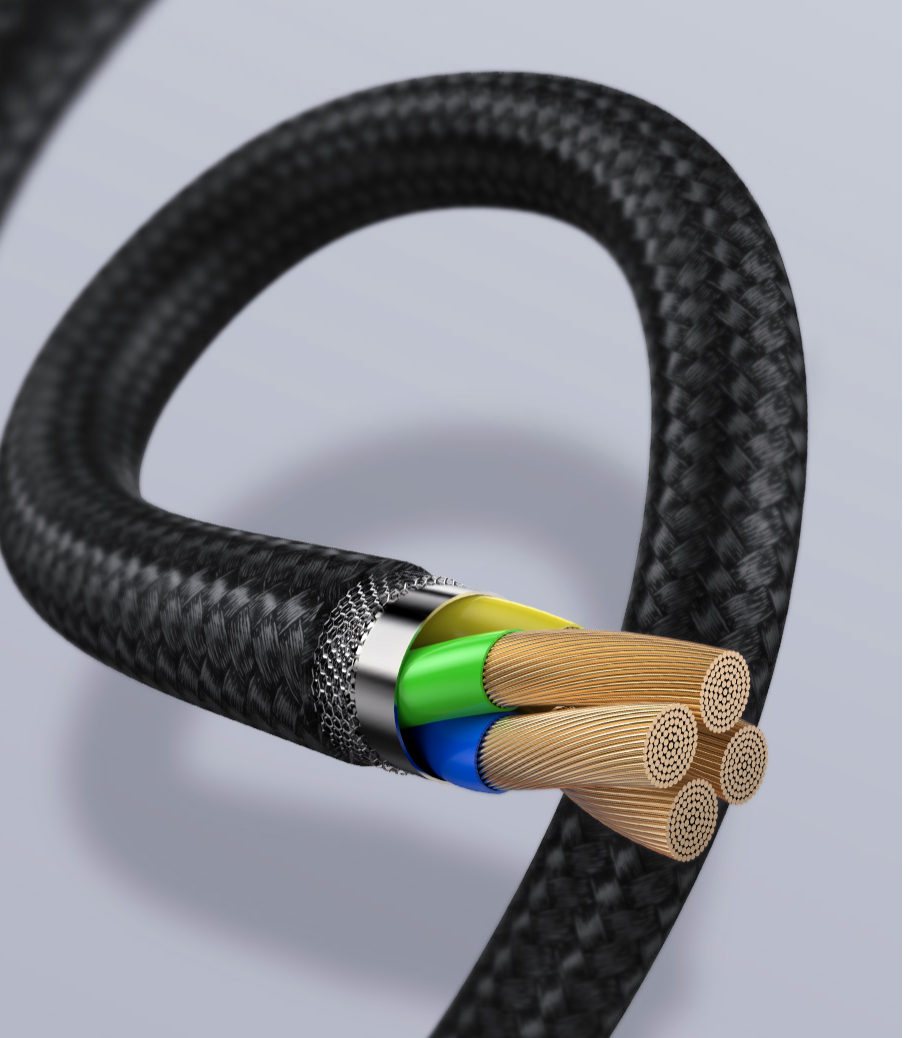 Baseus Elbow USB Type C Cable LED  Dành Cho Xiaomi Redmi Note 9 S 8 Pro Sạc Nhanh 3.0