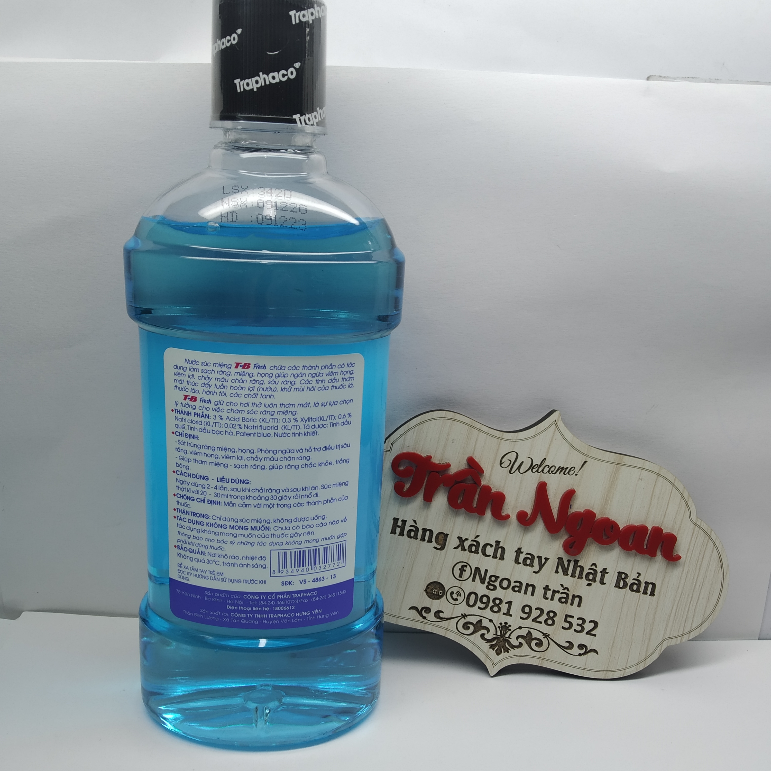 Nước Súc Miệng T-B Traphaco - Chai 500ml