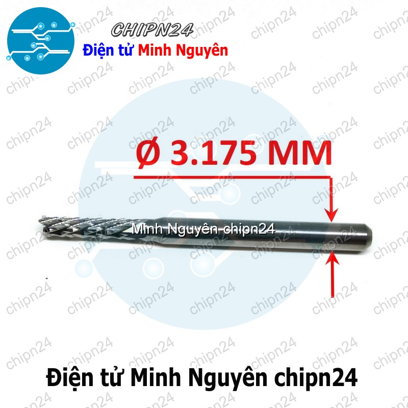 [1 cây] Mũi Phay mạch in CNC (0.8mm 0.9mm 1.0mm 1.1mm 1.2mm 1.3mm 1.4mm 1.5mm 1.6mm 1.8mm 2.0mm 3.175mm) - [Chọn Loại] - HHH.00446