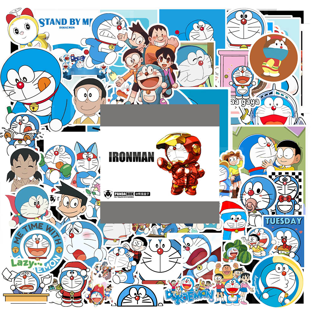 Bộ 50 Miếng Dán Chống Thấm Nước Hình Doraemon Xinh Xắn