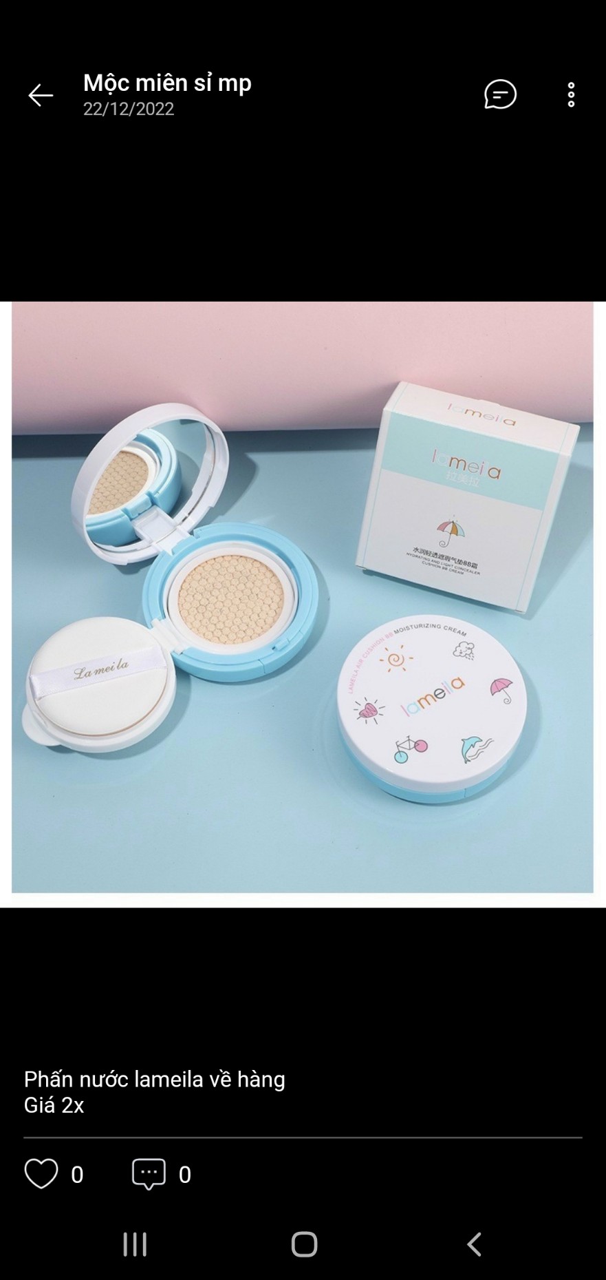 Phấn nước phấn phủ Cushion BB Cream Lameila nội địa trung PP01