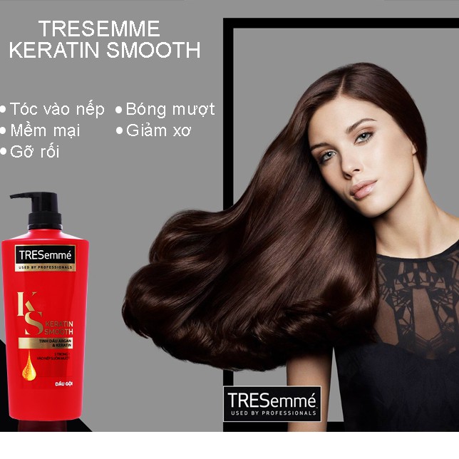 Dầu gội Tresemme Keratin Smooth cho tóc khô xơ 650gr