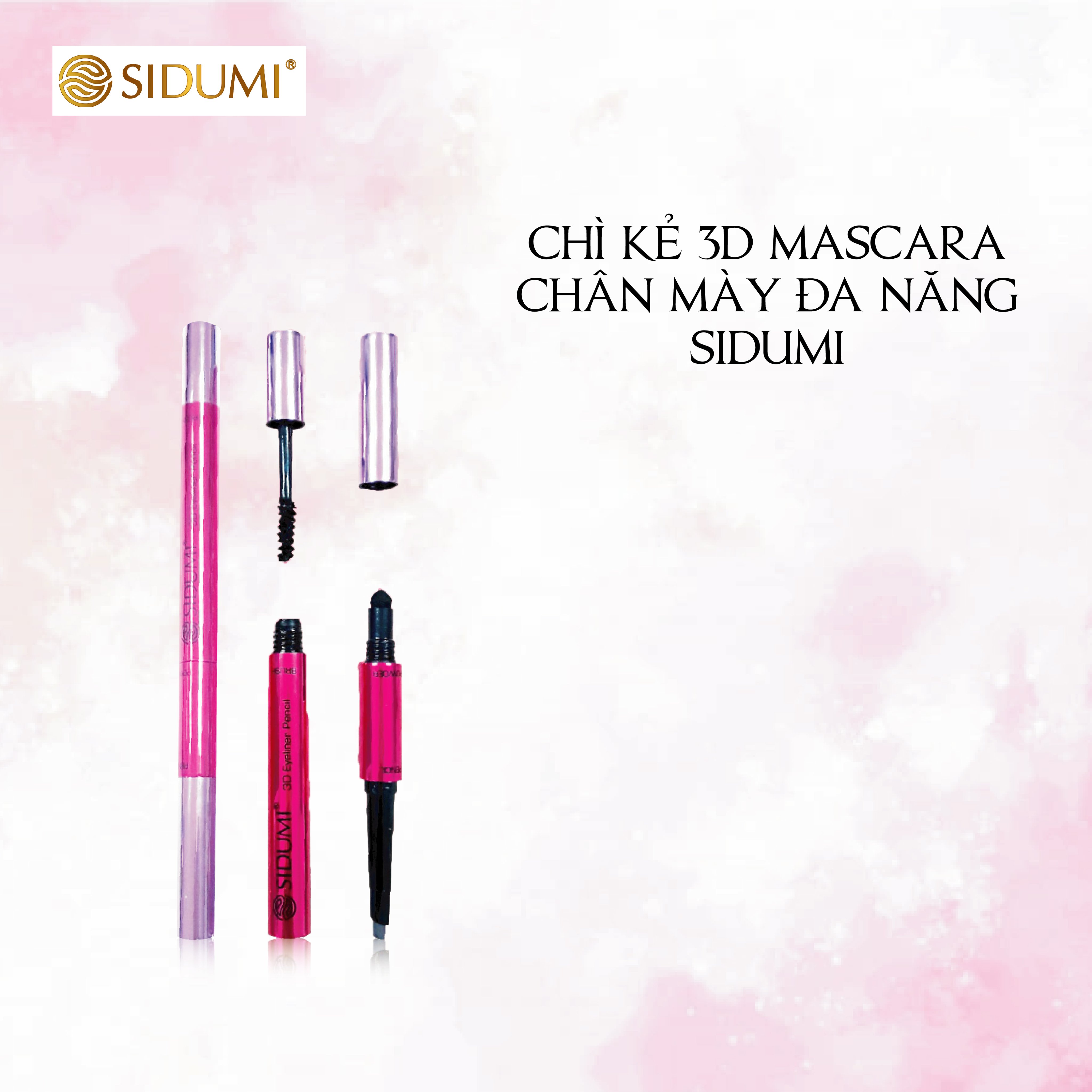 Chì Kẻ Mày 3d Mascara - Chân Mày Đa Năng Sidumi