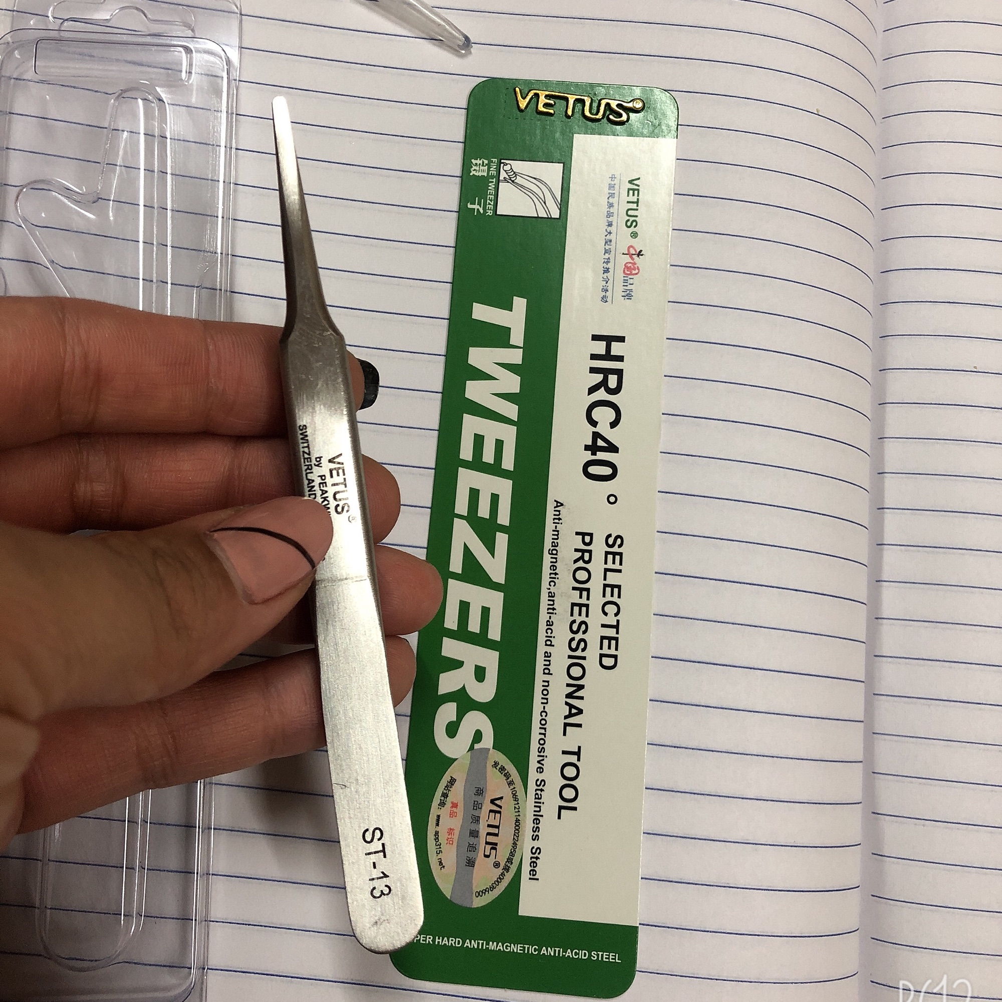 Nhíp gắp linh kiện VETUS chính hãng chống từ tính chống axit