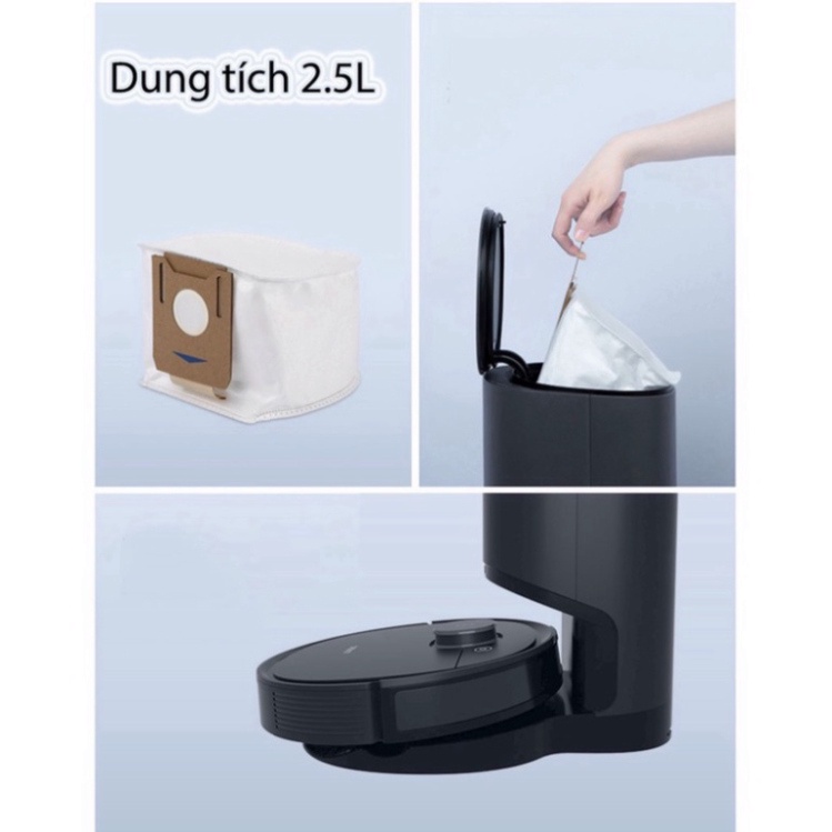 Robot hút bụi lau nhà Ecovacs Deebot T9 Aivi+ ( T9 Aivi PLUS) tự động đổ rác lực hút 3000 Pa lau rung camera AI