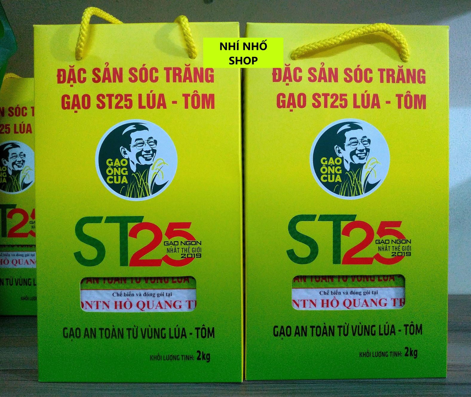 GẠO ÔNG CUA ST25 LÚA TÔM SẠCH (hộp 2kg) - HỘP QUÀ XUÂN