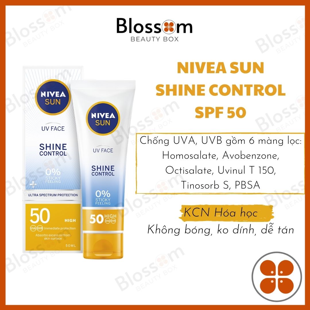 [Blossom] Kem chống nắng NIVEA Shine Control/ Soothes Sensitive