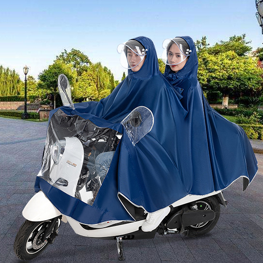 Áo mưa đôi 2 người vải dù có kính che mặt tiện lợi