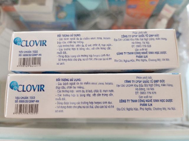 Bạc Clovir hộp 1 tuýp 20g