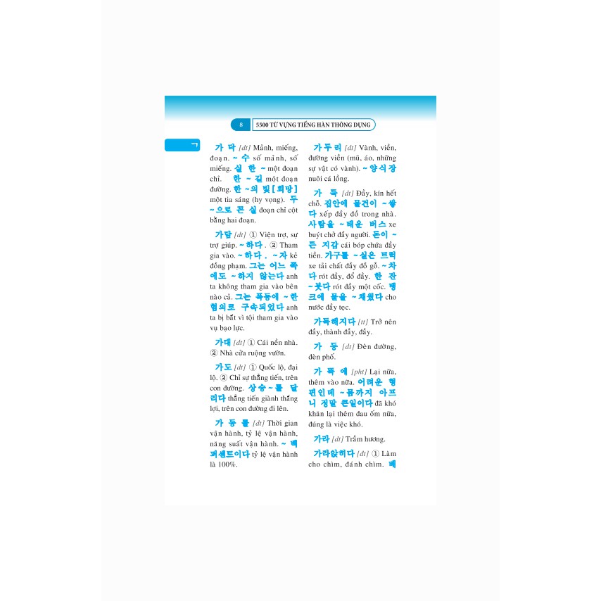 Sách - 5500 Từ Vựng Tiếng Hàn Thông Dụng