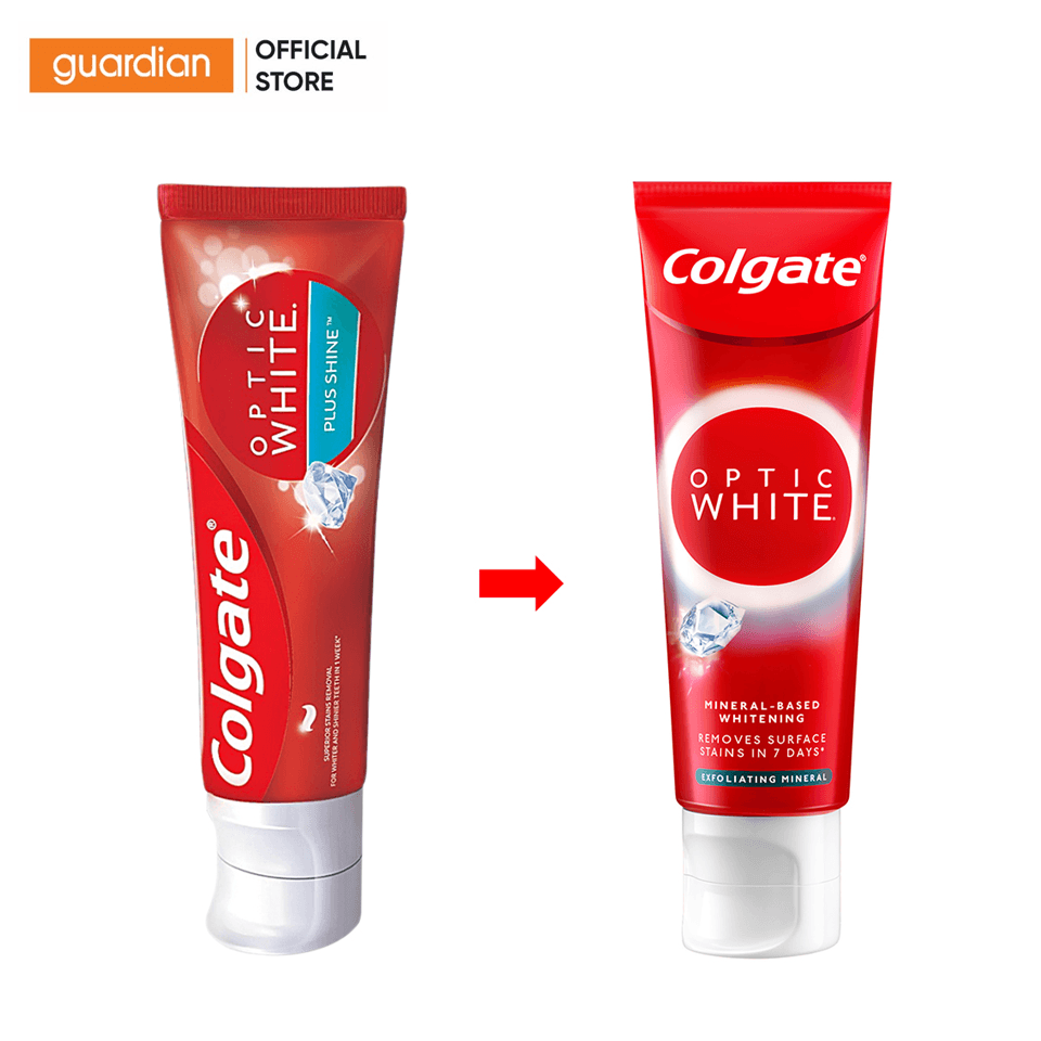Kem Đánh Răng Colgate Optic White Plus Shine Hỗ Trợ Làm Trắng Sáng Răng 100G