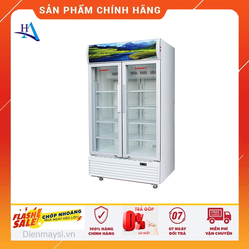 Tủ mát 2 cánh inverter sanaky 1000 lít vh-1009hp3 đồng +free ship tp.hcm,ngoài tỉnh giao có tính phí+bh 2 năm chính hãng !