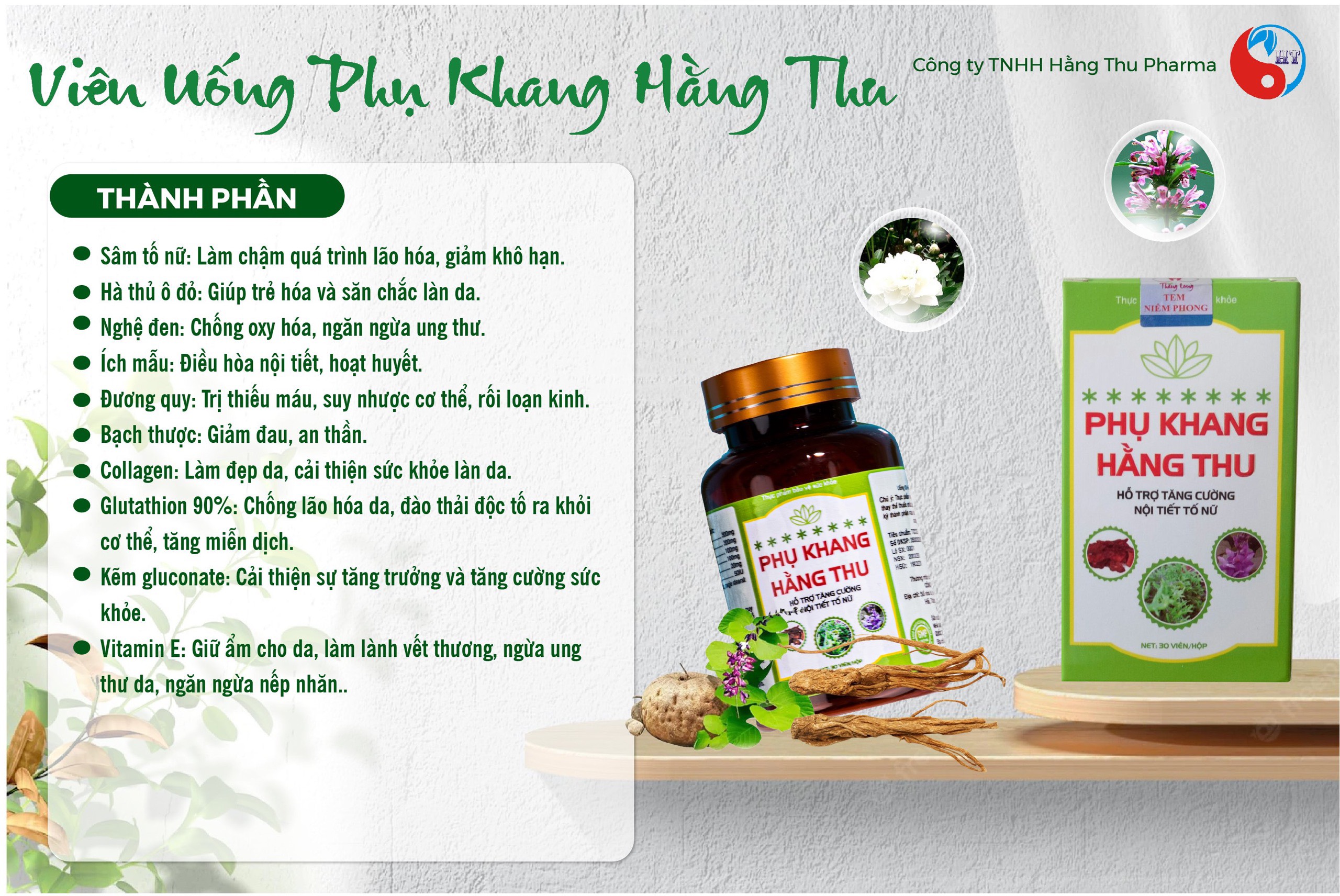Viên uống nội tiết Hằng Thu [Có tem phiếu bảo hành chính hãng]