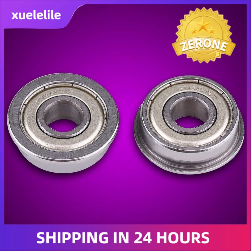 Bearing shuxiz 10pcs F608Z Shielded Steel Flanged Miniature Ball Bearings 8*22*7mm